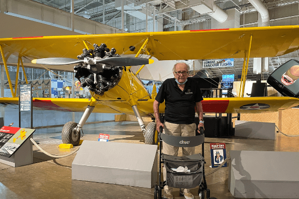 Untitled design (80) Ed Jurkens with one of his favorite aircraft, the Stearman